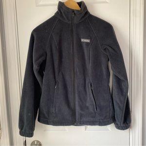 Columbia fleece zip up jacket XS with cancer awareness ribbon